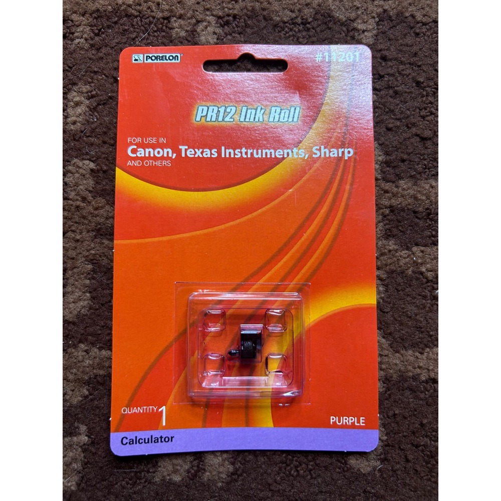 Porelon PR12 Ink Roll Purple Calculator Replacement Roller‎ 11201 Canon Sharp TI